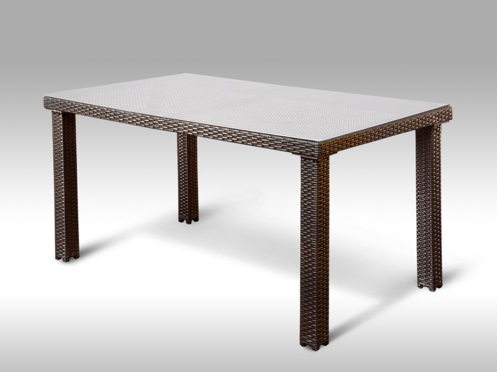 Umělý ratan - stůl Enrico 160x90  hnědý