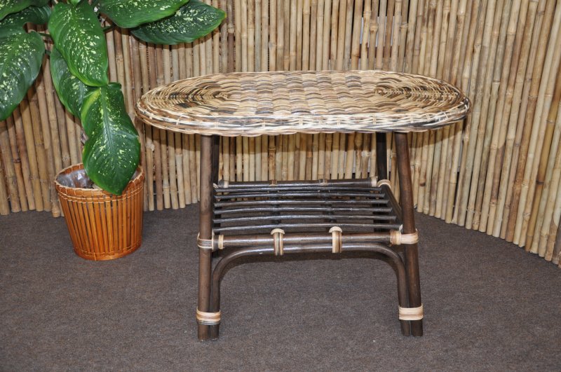 ratanový stolek Borobudur oválný