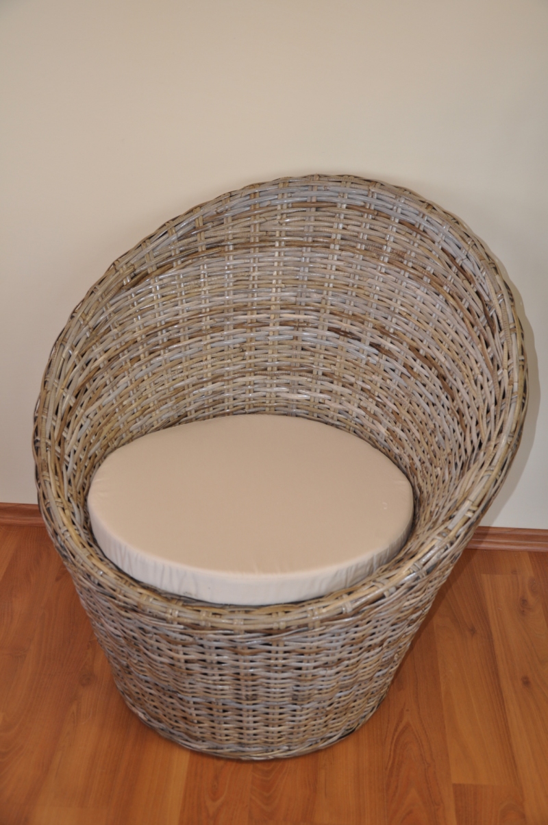 Křeslo Telur ratan Kubu grey