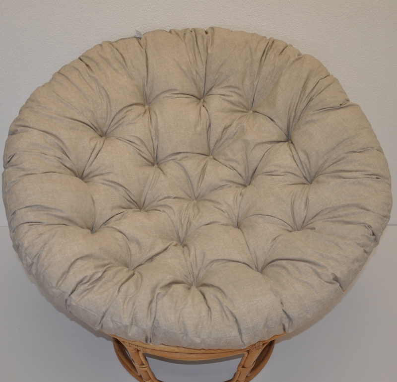 Polstr na křeslo papasan 115 cm tmavě béžový melír