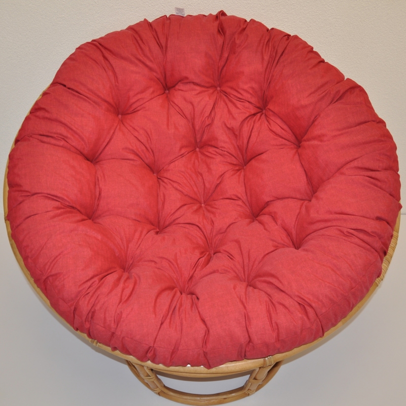 Polstr deluxe na křeslo papasan 100 cm - látka vínový melír