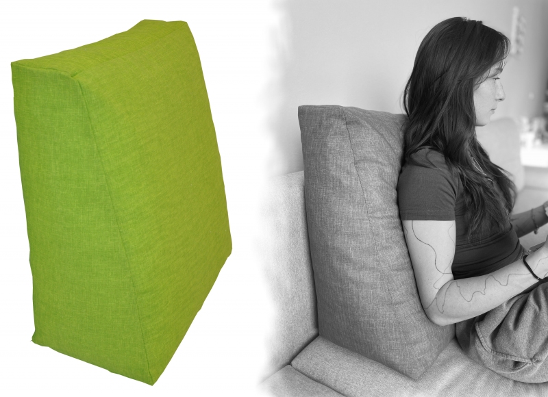Relaxační polštář - světle zelený melír