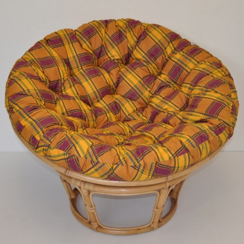 Ratanový papasan 110 cm medový okrový CZ - vzhledové vady