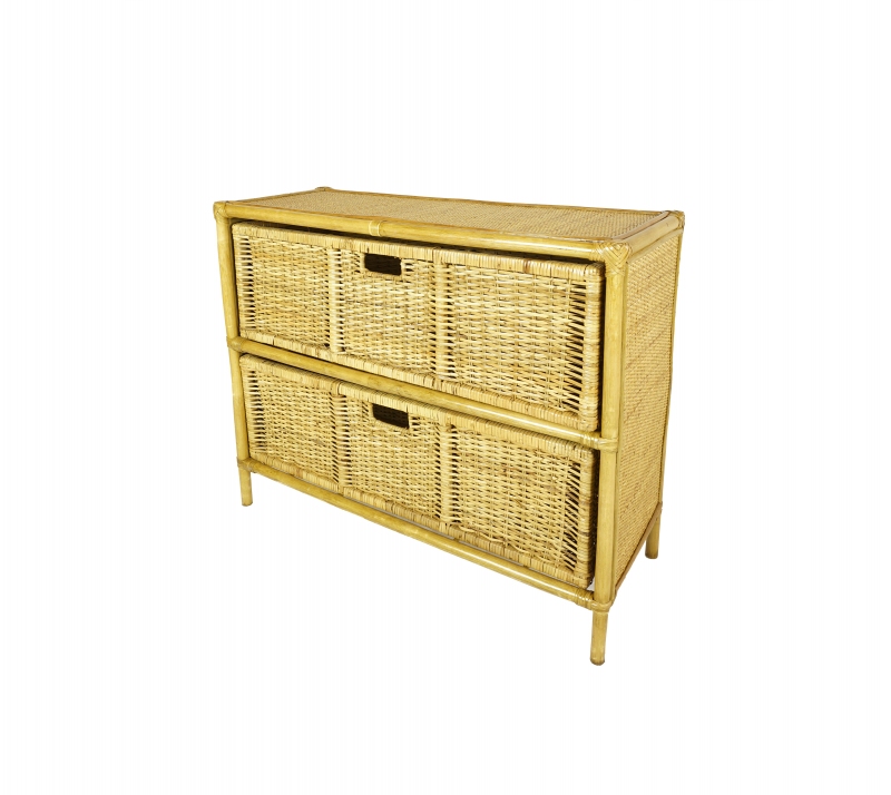 Ratanová komoda 2 zásuvky Macao medová