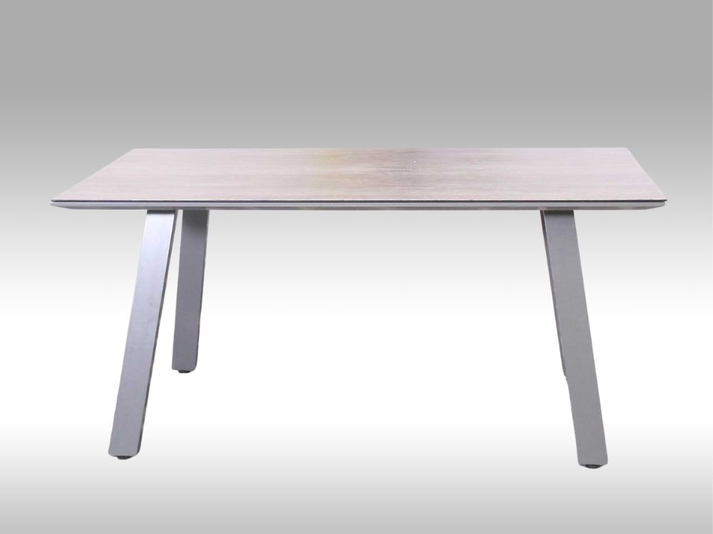 Hliníkový zahradní stůl Lucca 160cm x 90cm, šedý, pro 6 osob